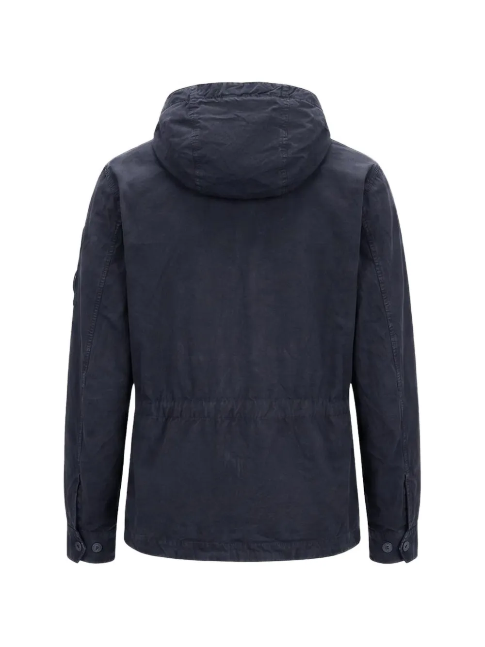 C.P. Company Shirtjack met capuchon en Lens-detail Blauw