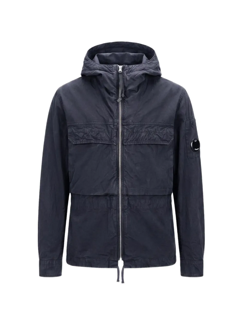 C.P. Company Lens-detail hooded overshirt - Blu