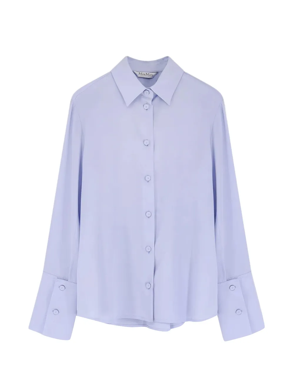 Max Mara button-down wide-cuff shirt - Blu