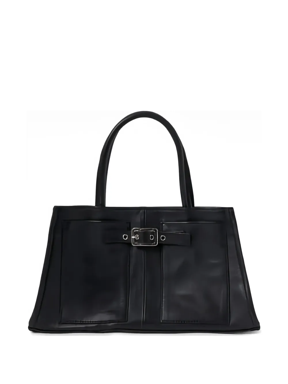 Gimaguas Annamaria buckled leather tote bag - Nero