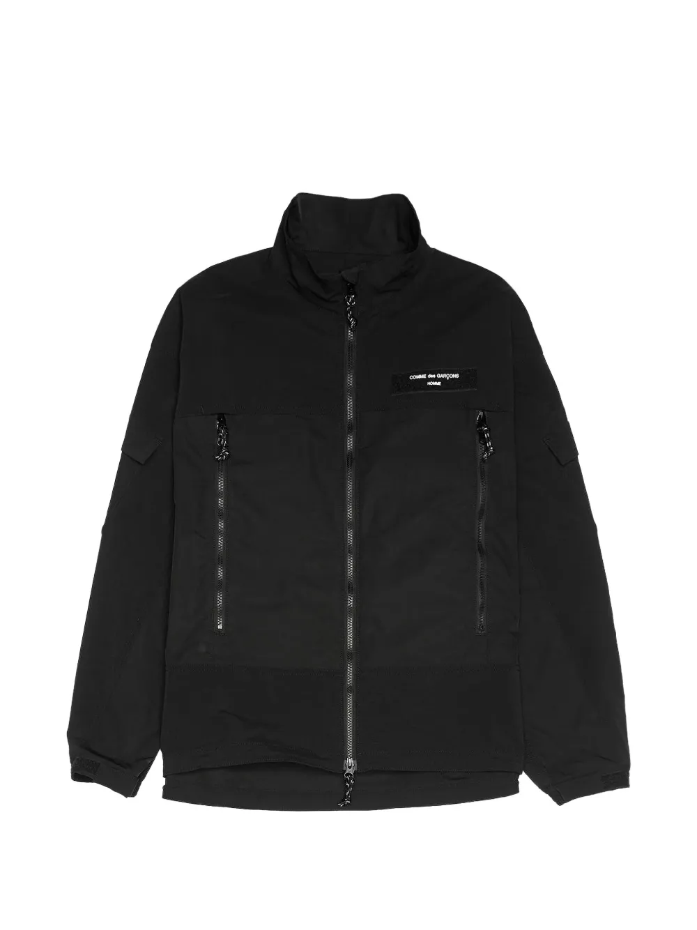 Comme des Garçons Homme logo-patch panelled jacket - Schwarz