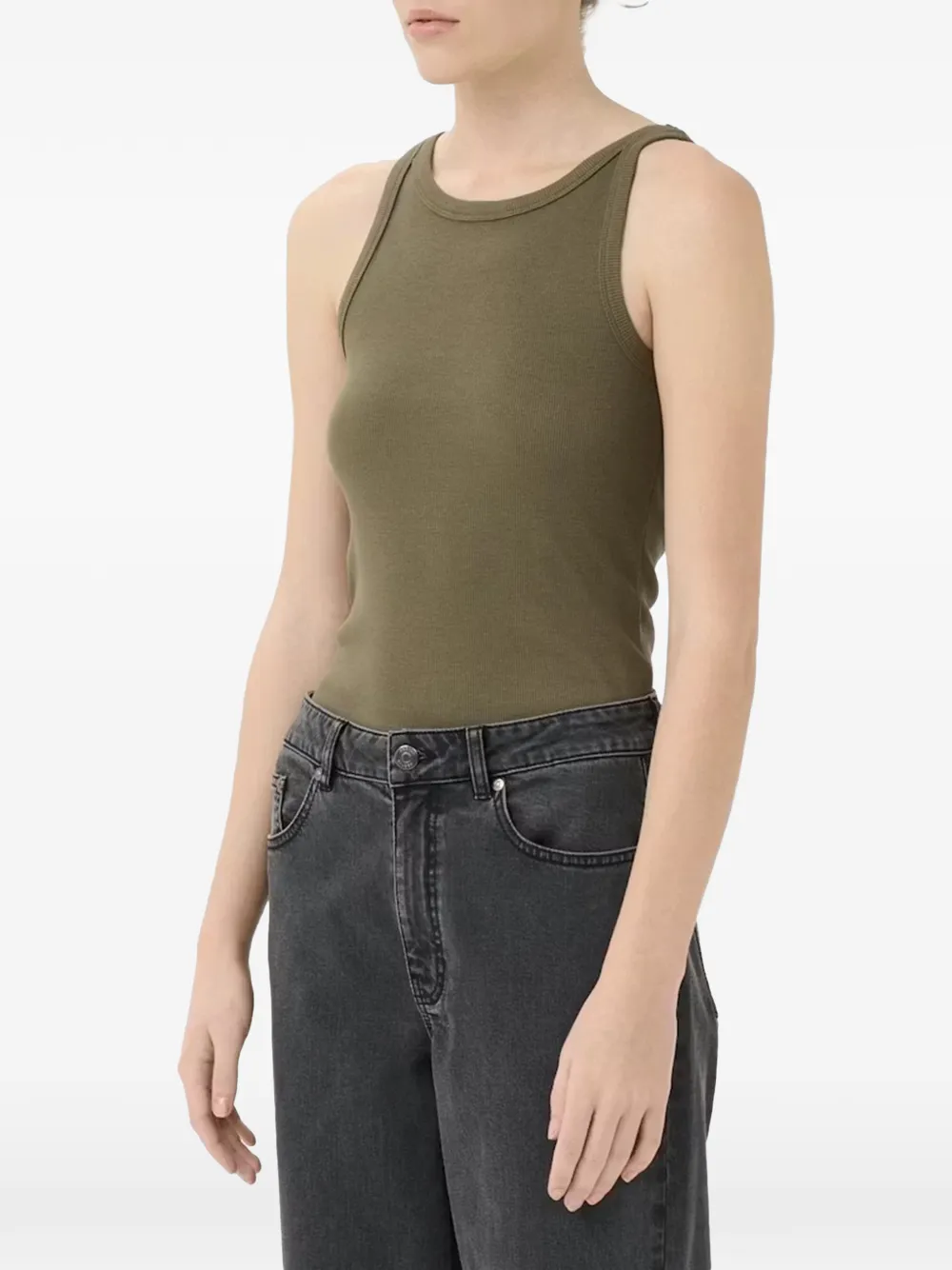 Gestuz DrewGZ ribgebreide tanktop Groen