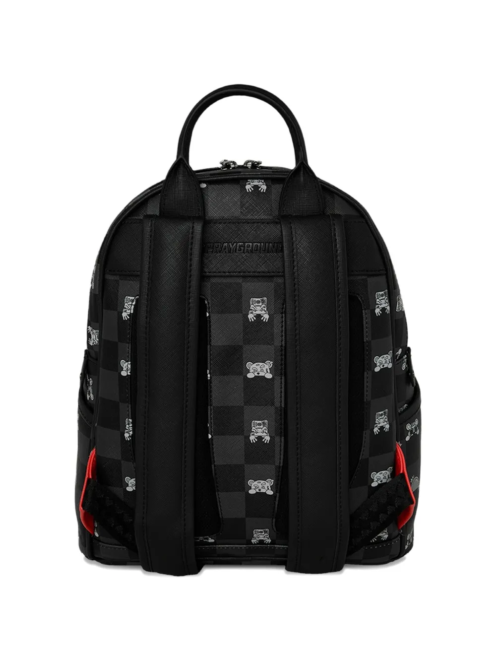 sprayground kid Shark Mouth geruite rugzak Zwart