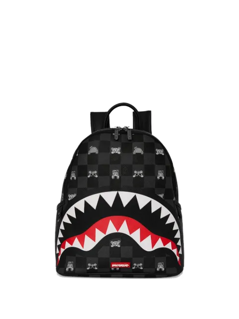 sprayground kid Shark Mouth checkered backpack