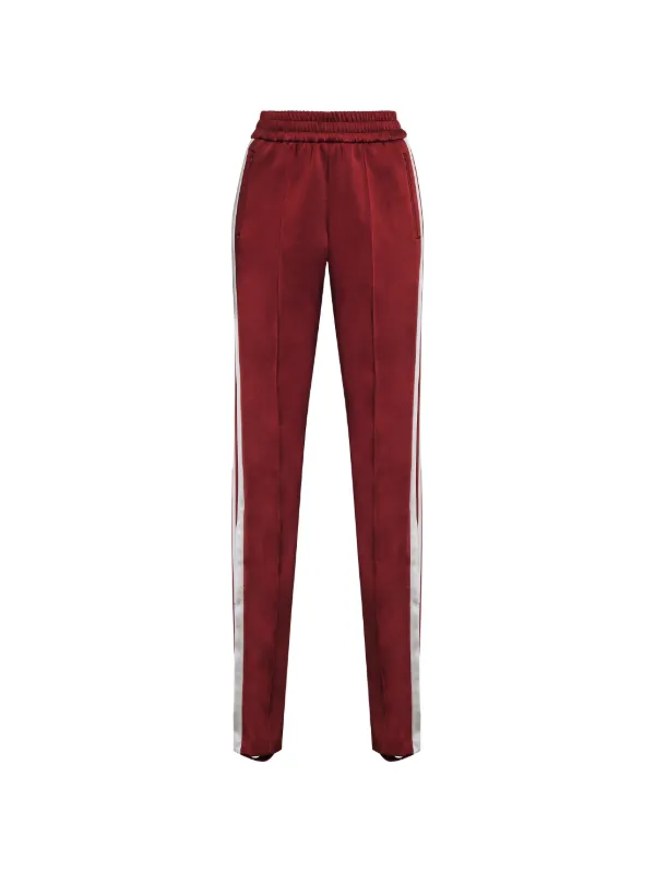 Adam Lippes Nozomi Side-stripe Track Pants in Red