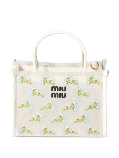 Miu Miu bolsa bordada con asa