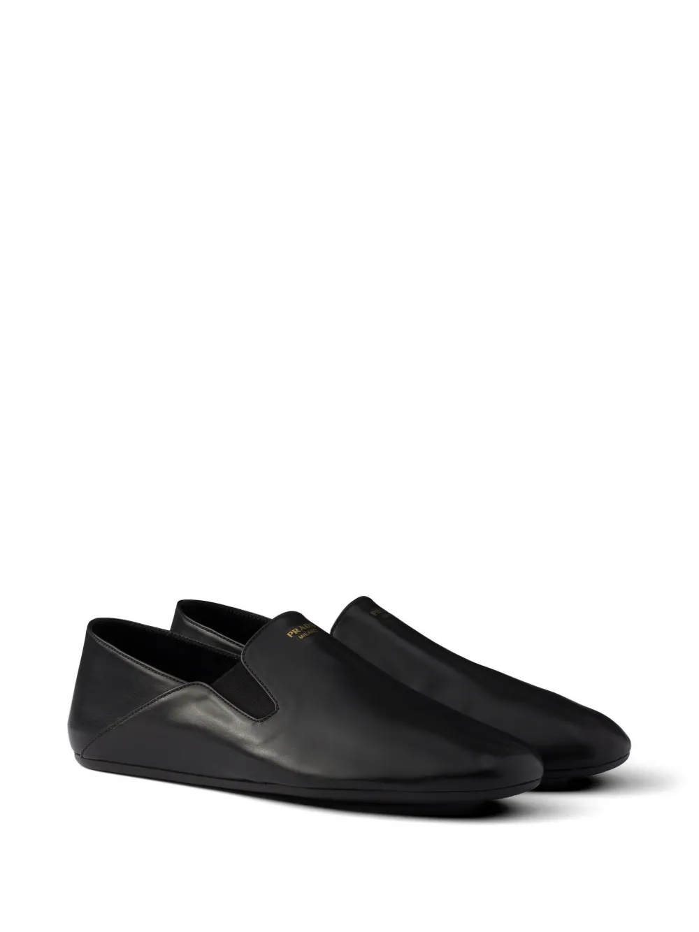 Prada Leren loafers Zwart