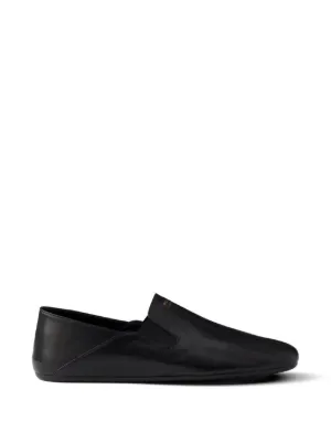 Prada レザーローファー | ブラック | FARFETCH JP
