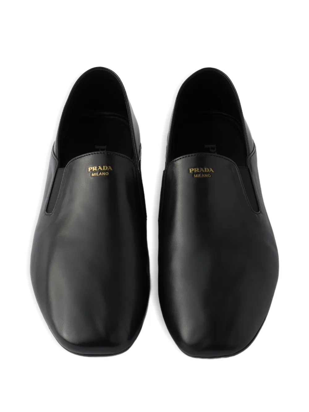 Prada Leren loafers Zwart