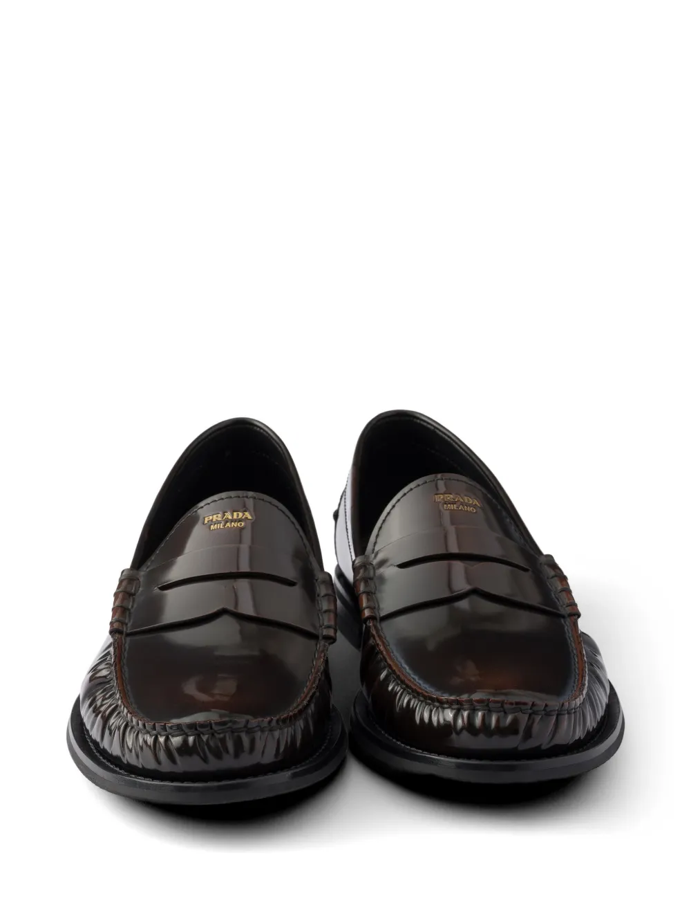 Prada Sneakers van geborsteld leer Bruin