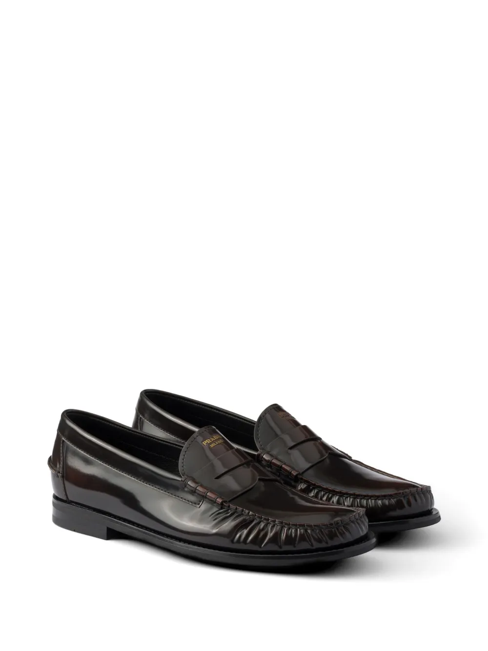 Prada Sneakers van geborsteld leer Bruin