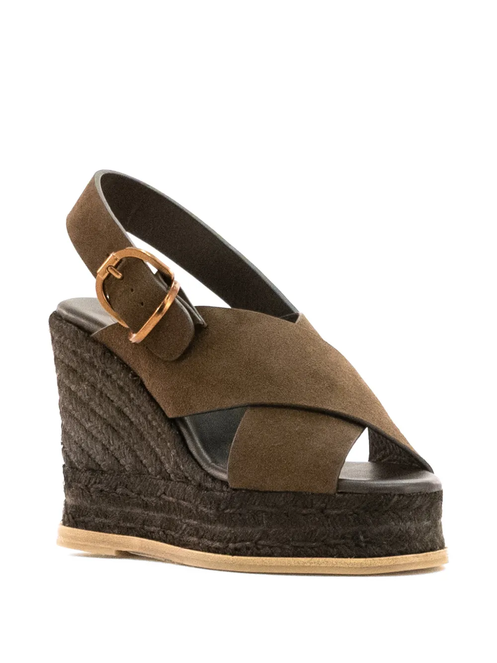 Castañer Betina buckle-fastening crossover-strap espadrilles Bruin