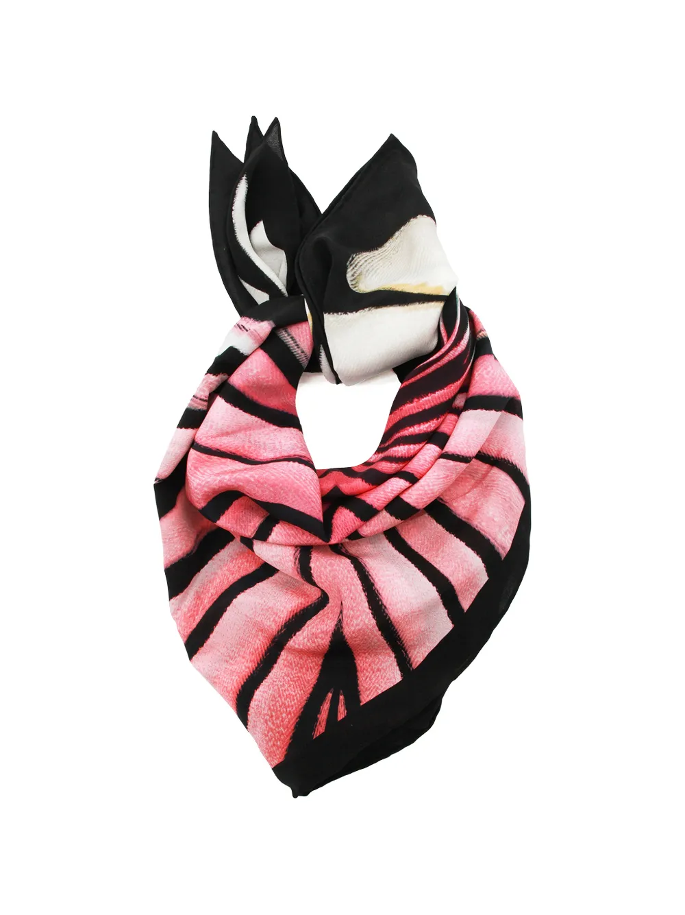 Roberto Cavalli graphic-print silk scarf - Pink