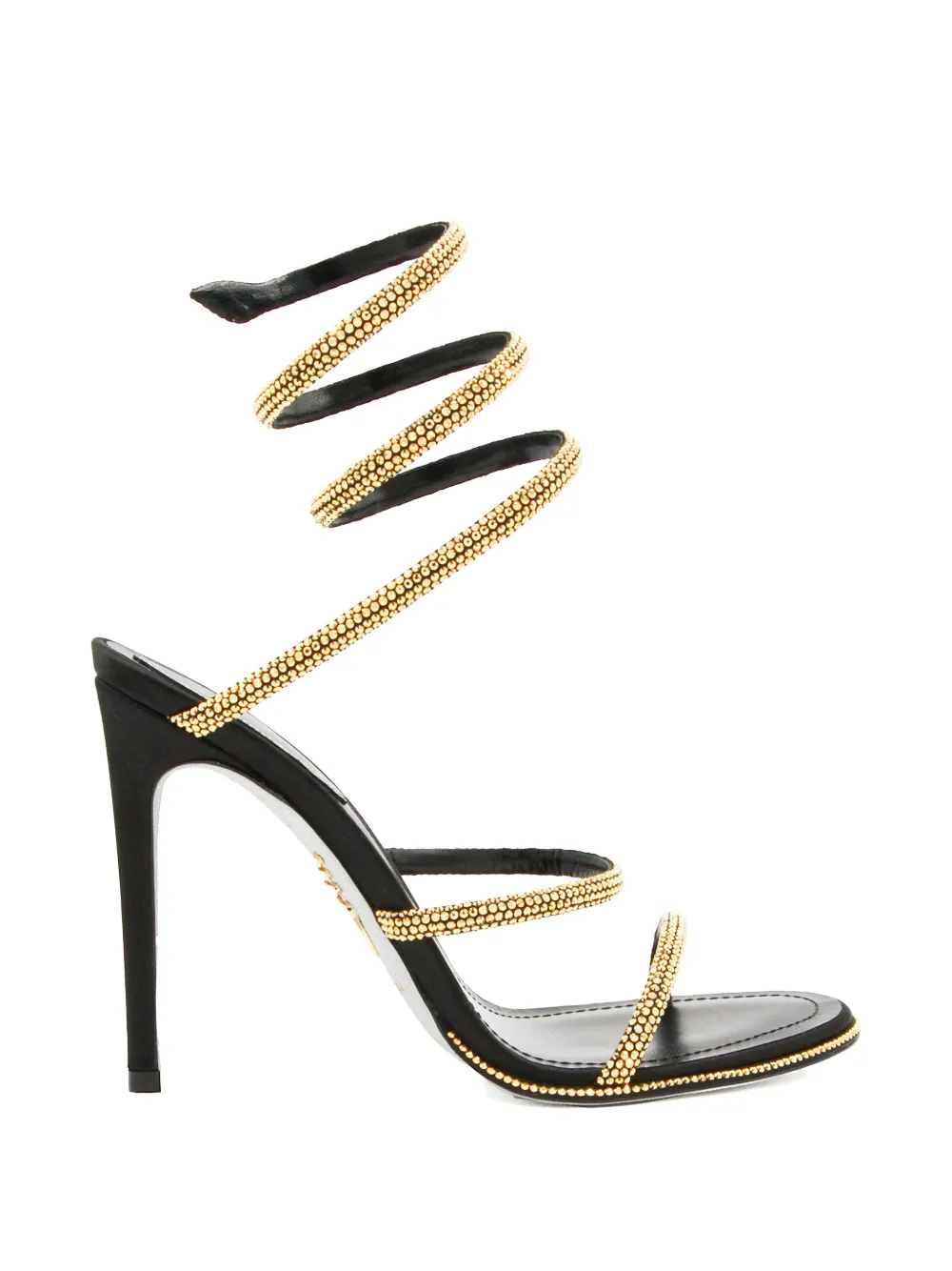 René Caovilla Cleo crystal-embellished wrap sandals Zwart