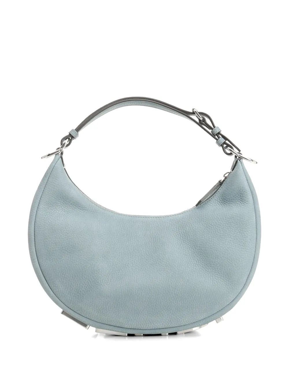 FENDI graphy kleine clutch met suède afwerking Blauw