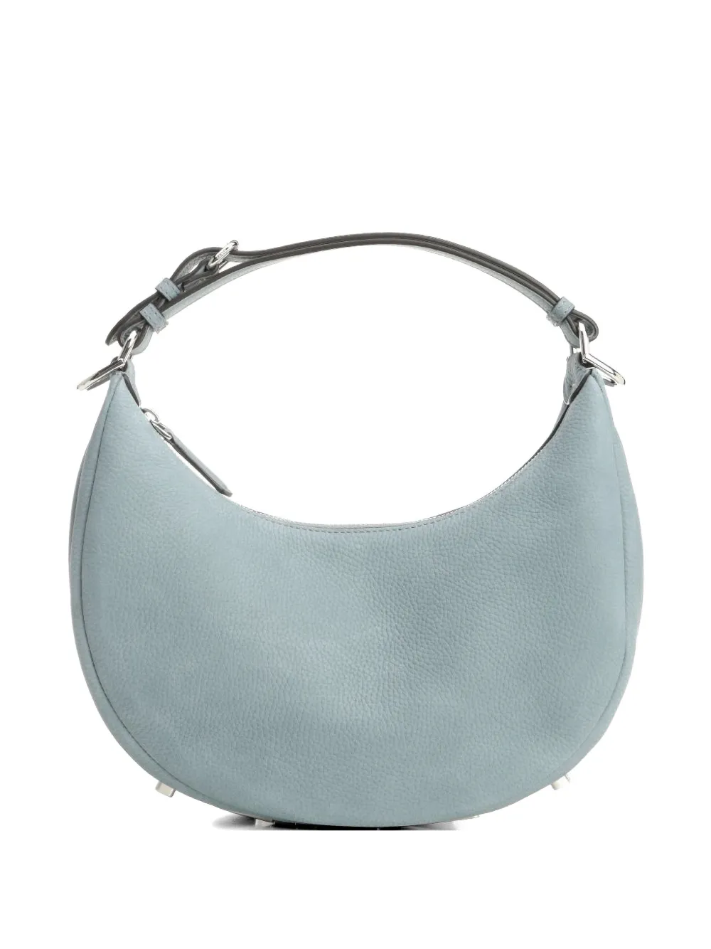FENDI small Fendigraphy suede-finish clutch bag - Blau