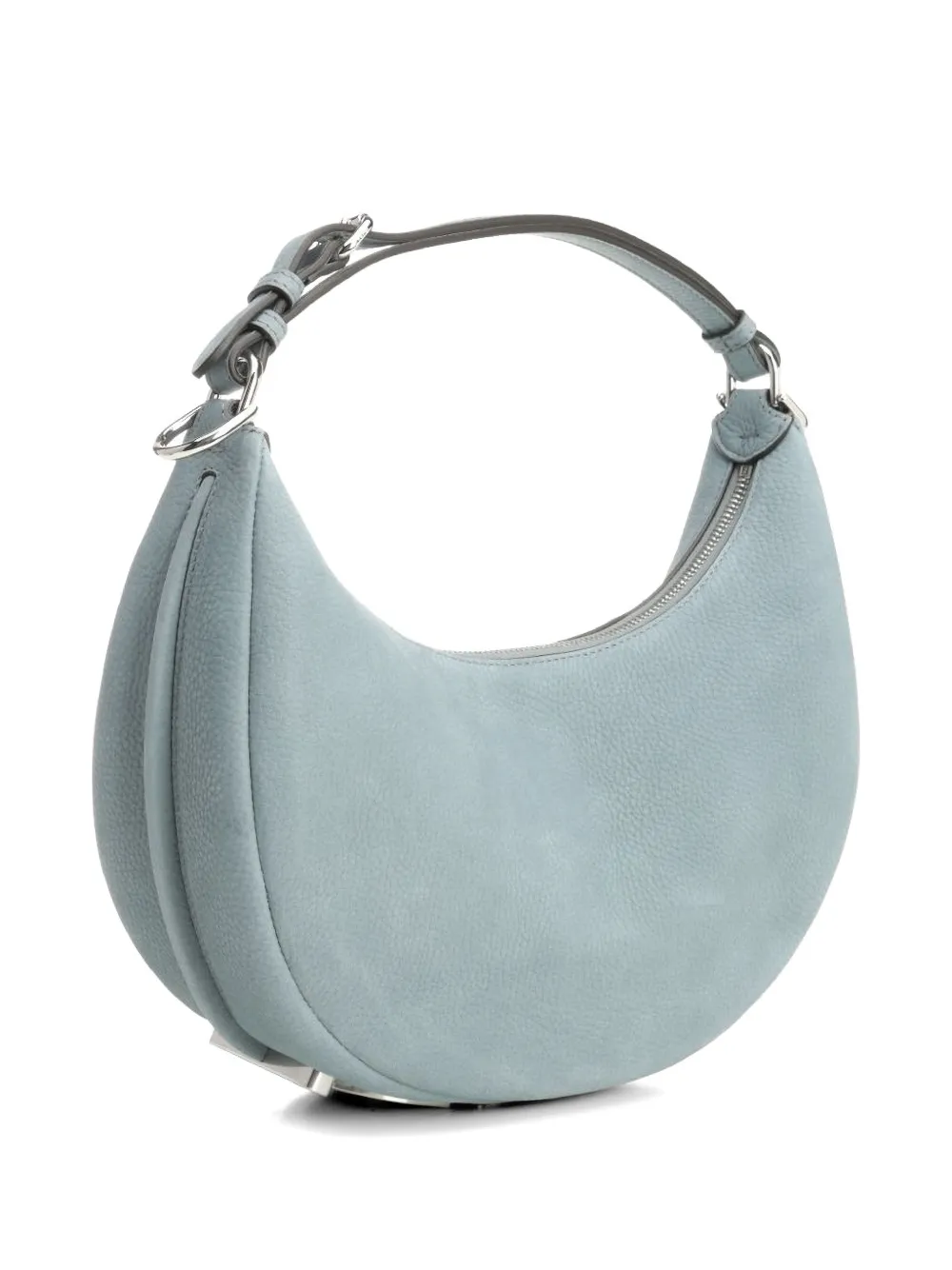 FENDI graphy kleine clutch met suède afwerking Blauw