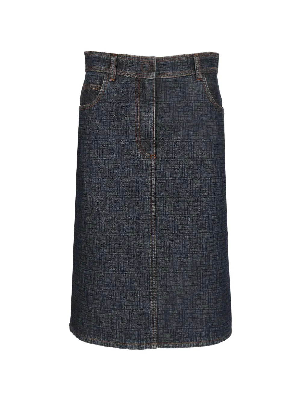 FENDI FF denim skirt - Blue