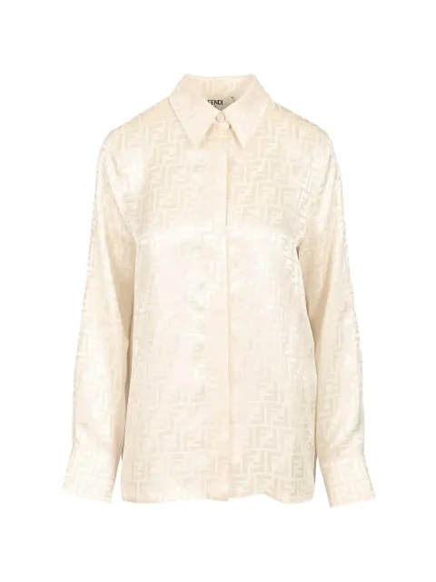 FENDI FF-jacquard silk shirt
