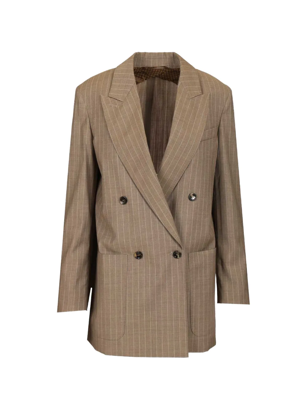 Max Mara pinstripe double-breasted blazer - Neutrals