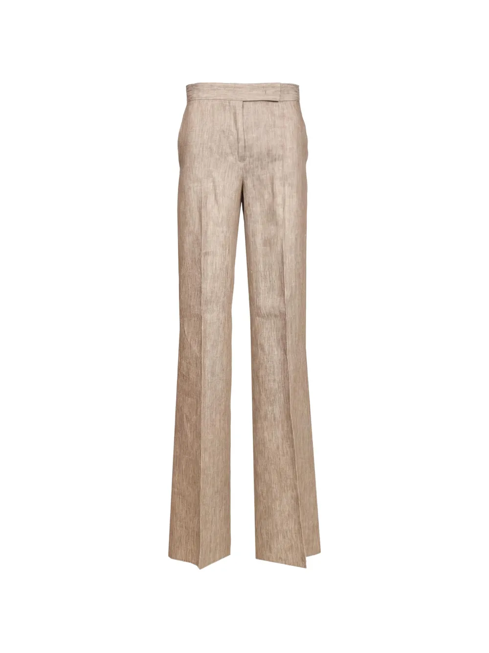 Max Mara chevron-pattern linen trousers - Neutrals