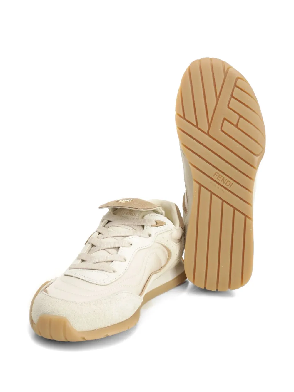 FENDI Wave Pulse suède sneakers Beige