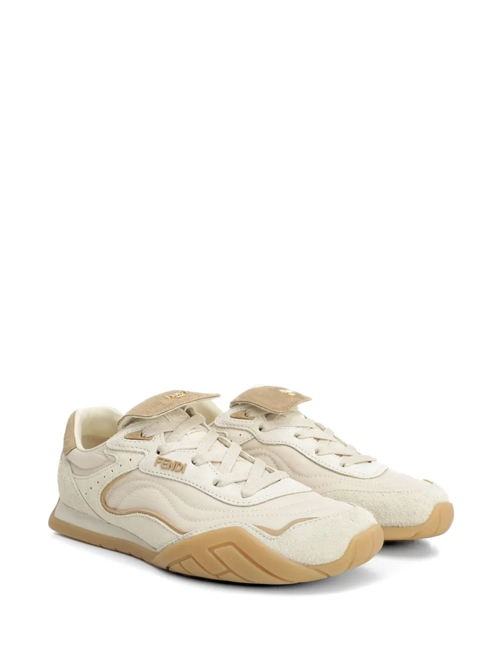 FENDI Wave Pulse suède sneakers Beige