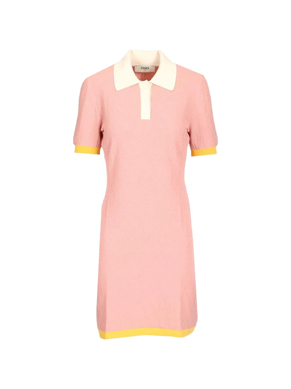 FENDI FF jacquard polo dress - Rosa