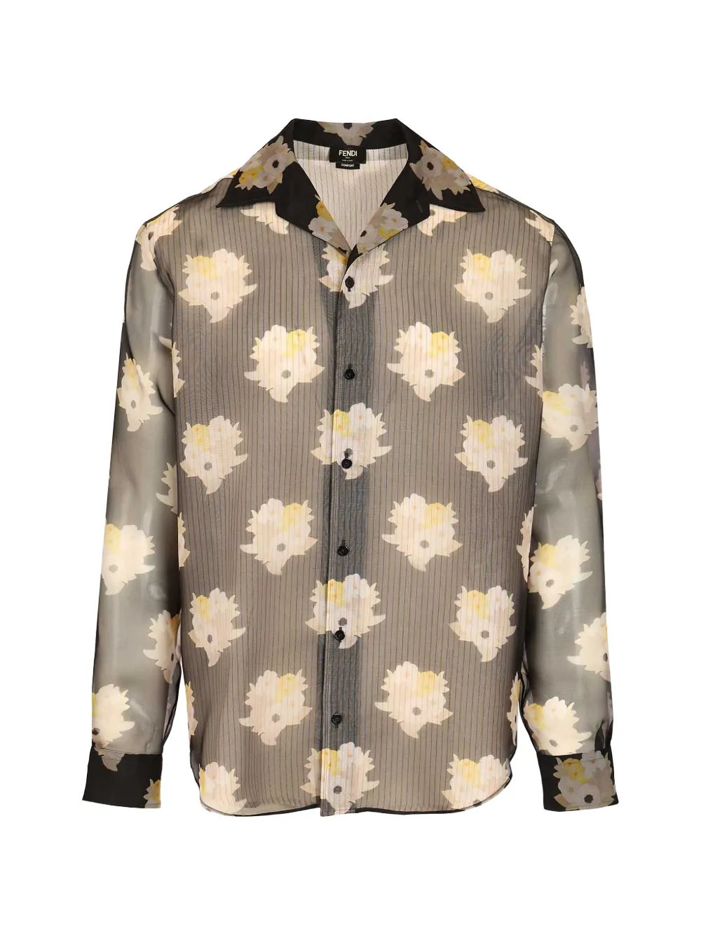 FENDI Fendi Bouquet floral-print shirt - Black
