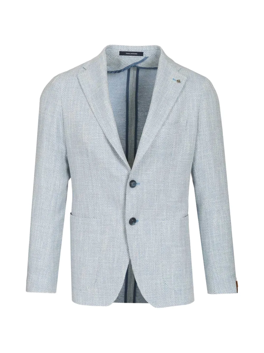 Tagliatore Montecarlo herringbone blazer - Blu