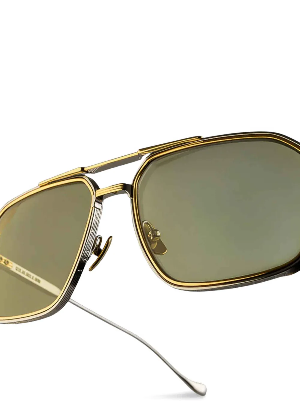 Cutler & Gross 1971 Limited Edition bril met geometrisch montuur Goud