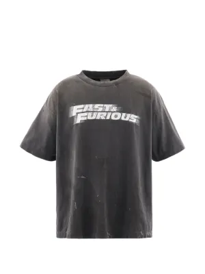 SAINT MXXXXXX Aerosmith-print graphic-print t-shirt | Grey | FARFETCH