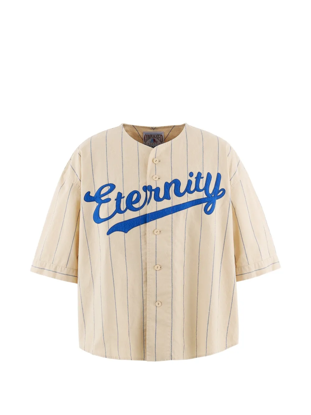 SAINT MXXXXXX pinstripe-pattern baseball shirt - Toni neutri
