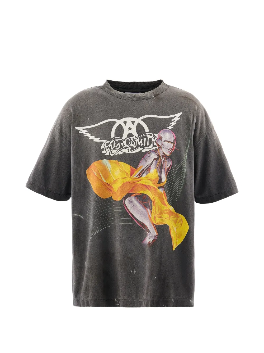 SAINT MXXXXXX Aerosmith-print graphic-print t-shirt - Grigio
