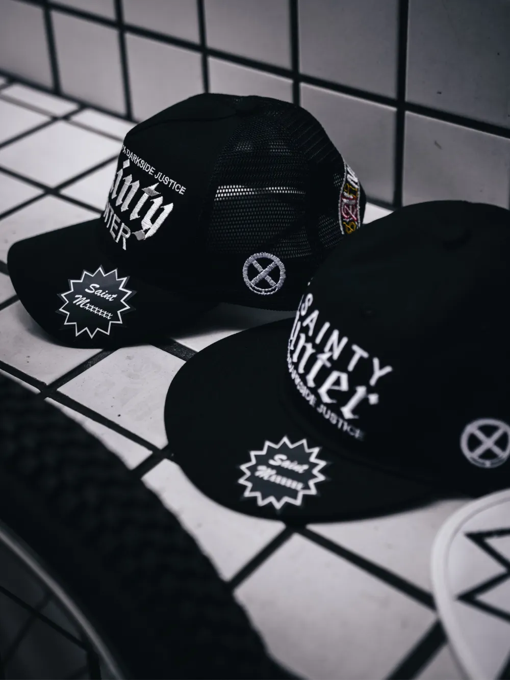 SAINT MXXXXXX Sainty Hunter Embroidered Cap | Black | FARFETCH
