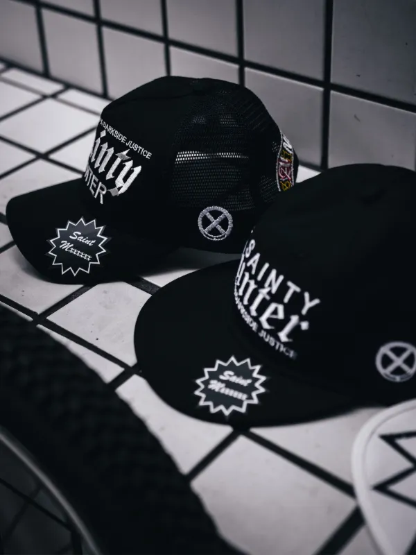 SAINT MXXXXXX Sainty Hunter Embroidered Cap | Black | FARFETCH