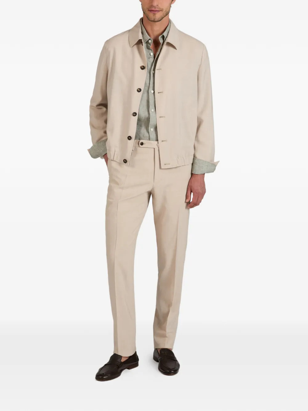 slowear Summertime getailleerd shirtjack Beige