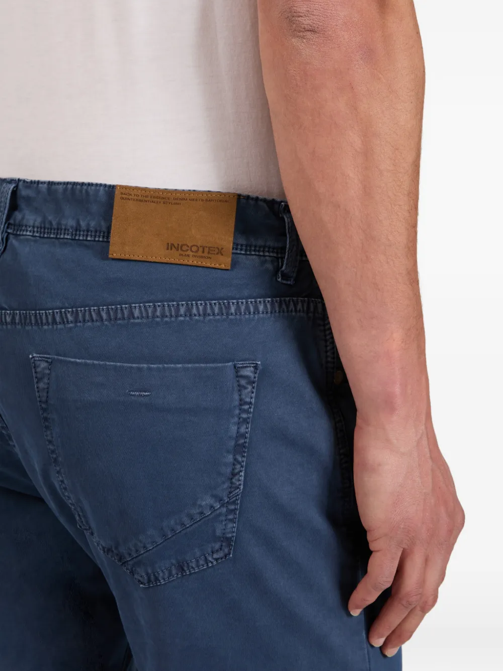 Incotex Broek met vijf zakken Blauw
