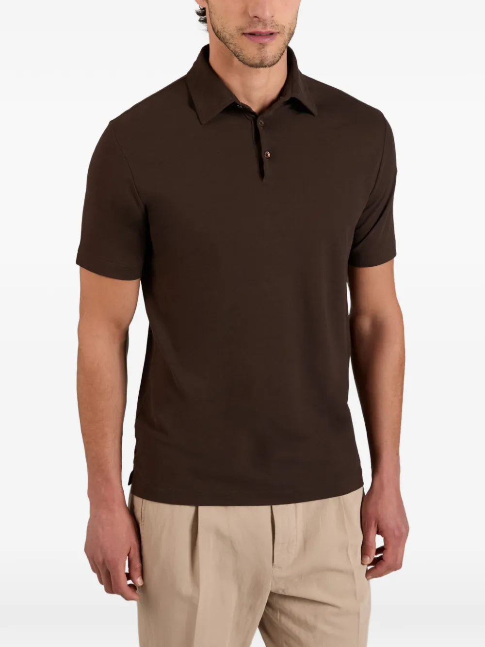 slowear Ice poloshirt met korte mouwen Bruin