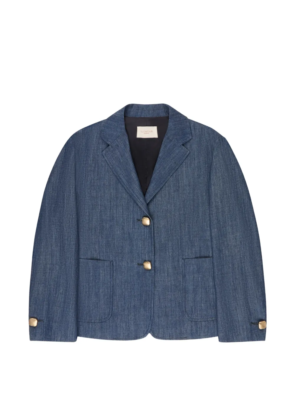 slowear boxy-fit button-fastening blazer - Blu