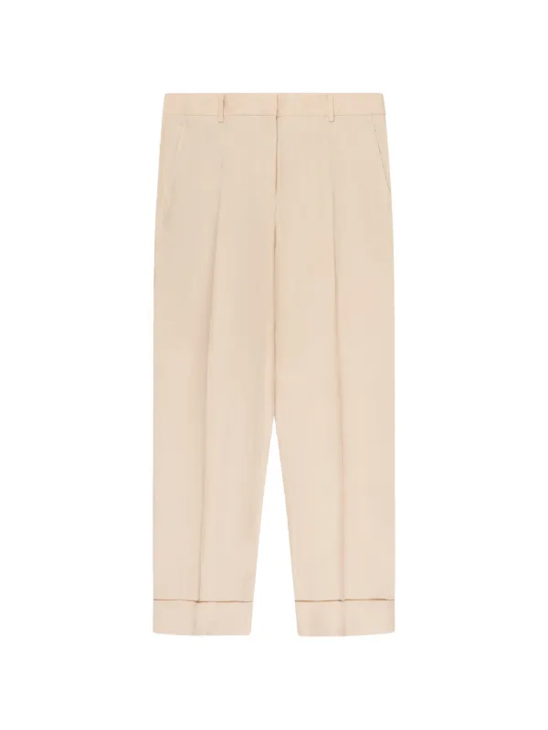 Incotex Regular-fit Turn-up Trousers in Neutrals