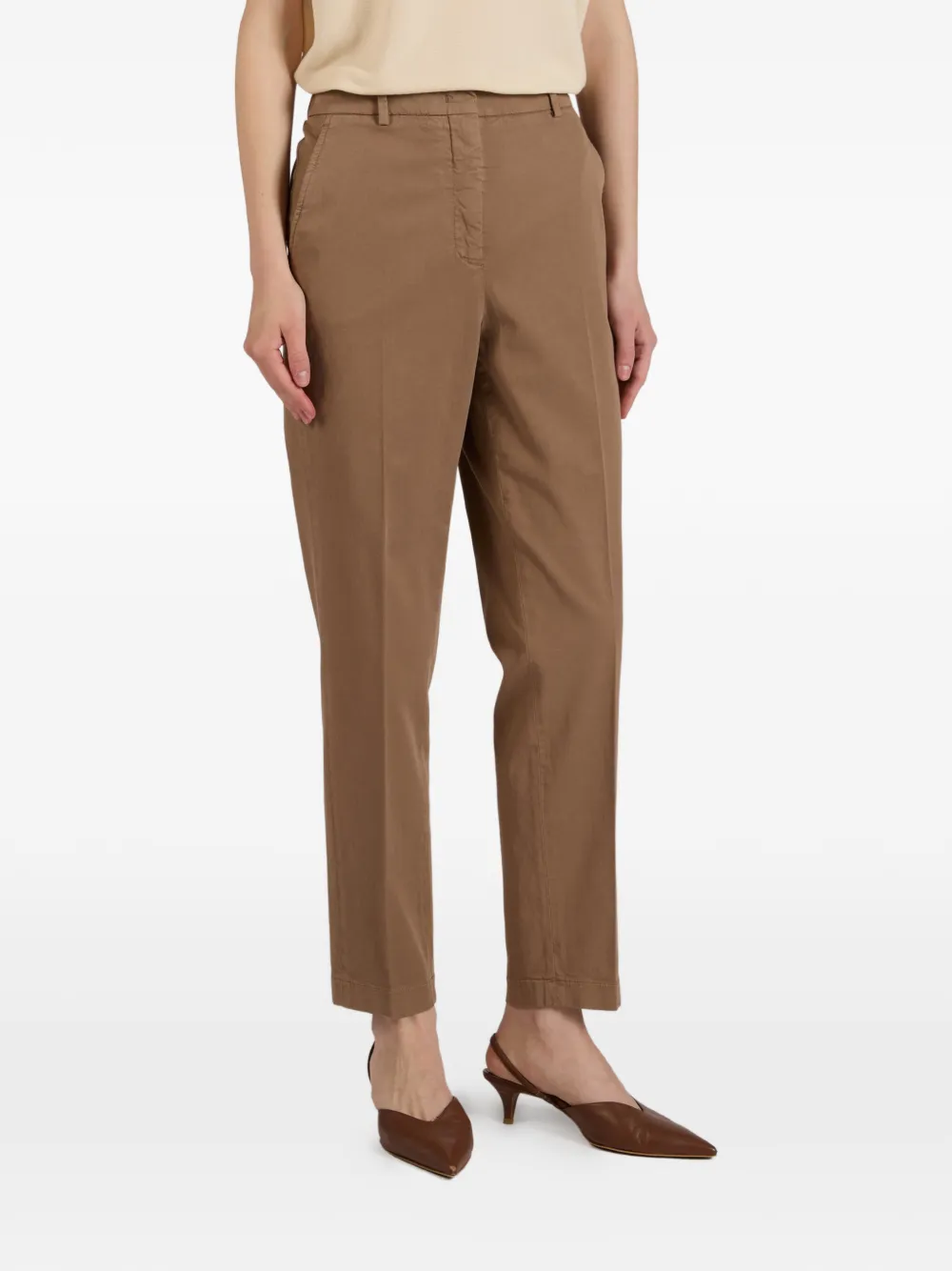 Incotex Broek met riemlussen Bruin