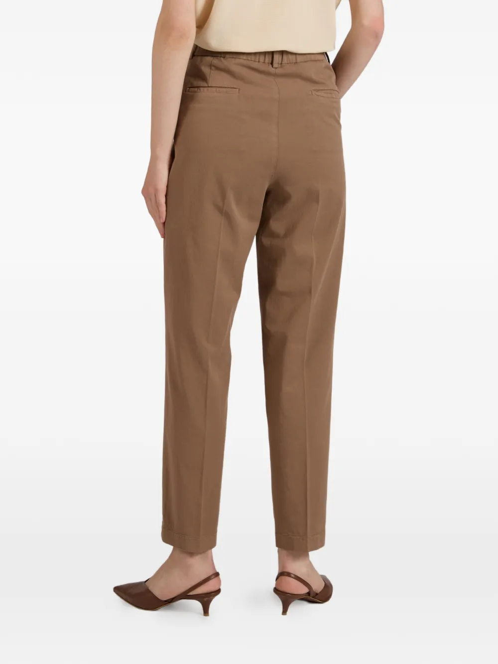 Incotex Broek met riemlussen Bruin