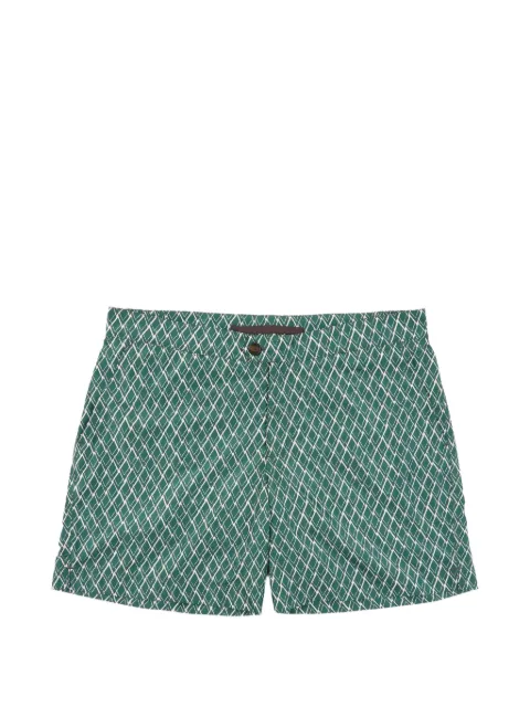 slowear geometric-pattern swim shorts