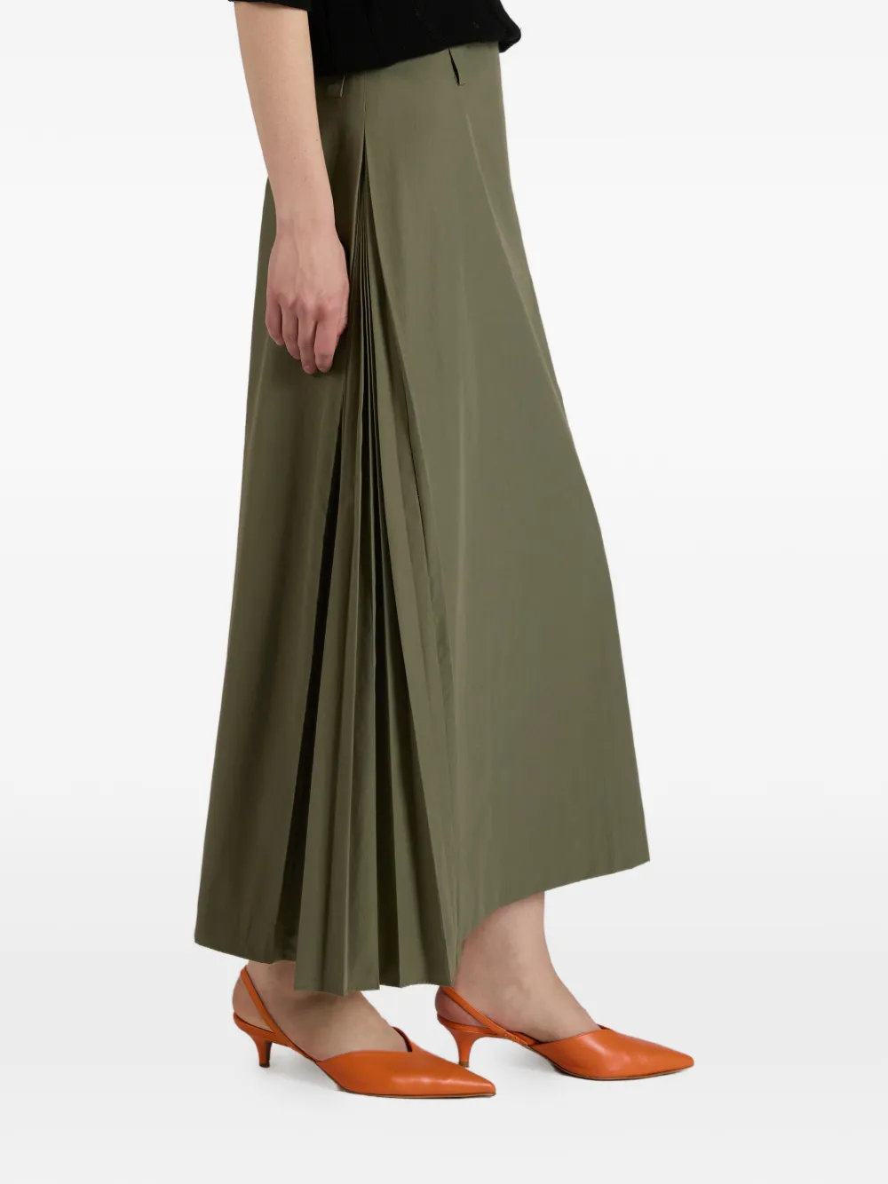 Incotex Geplooide maxi-rok Groen