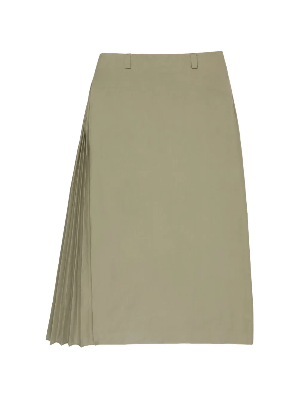 Incotex pleated-detail maxi skirt - Verde