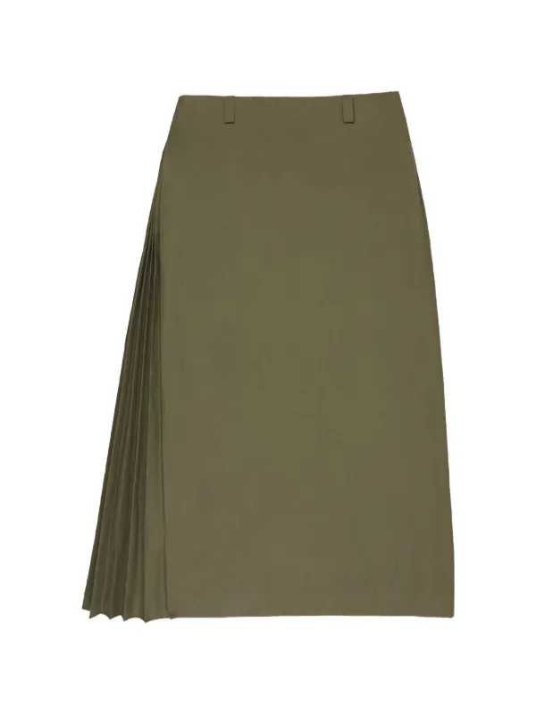 Incotex Pleated-detail Maxi Skirt in Green
