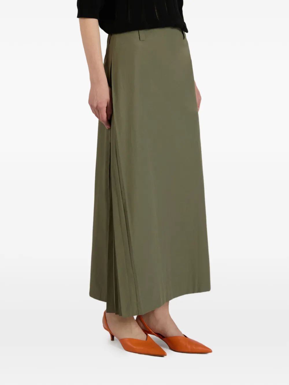 Incotex Geplooide maxi-rok Groen