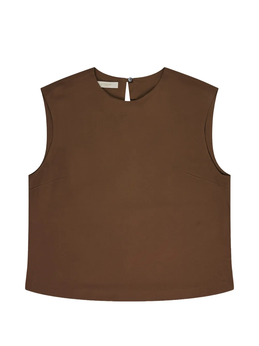 Glanshirt sleeveless blouse - Marrone