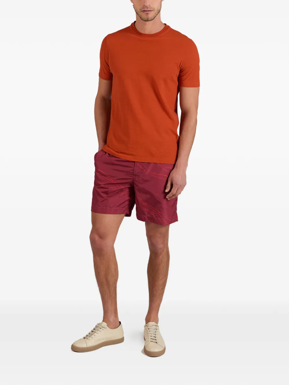  Slowear Short De Bain à Boutonnière - Rouge 